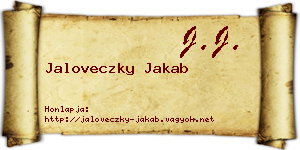 Jaloveczky Jakab névjegykártya
